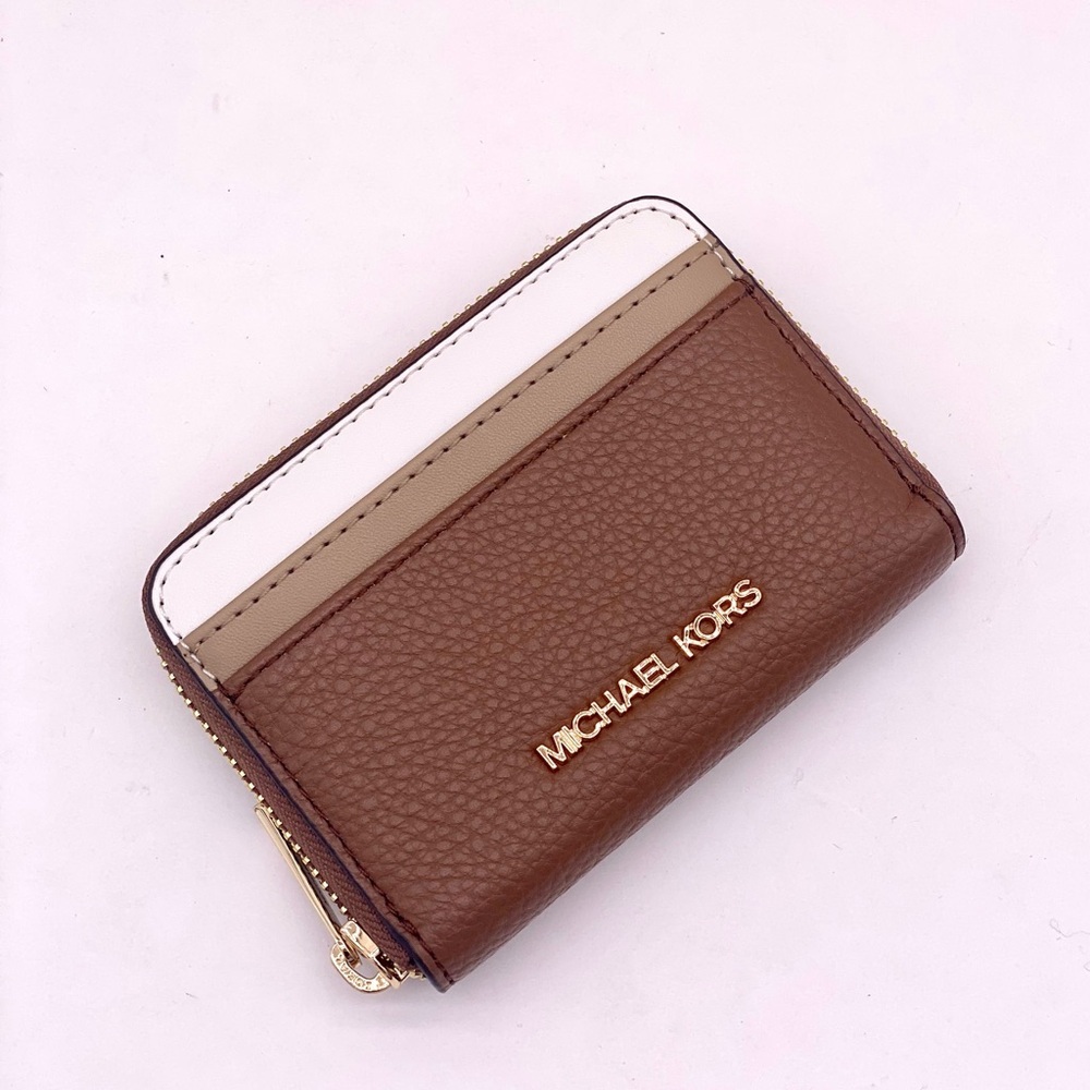 Michael Kors Jet Set Travel Card Case Zip Around Wallet Luggage